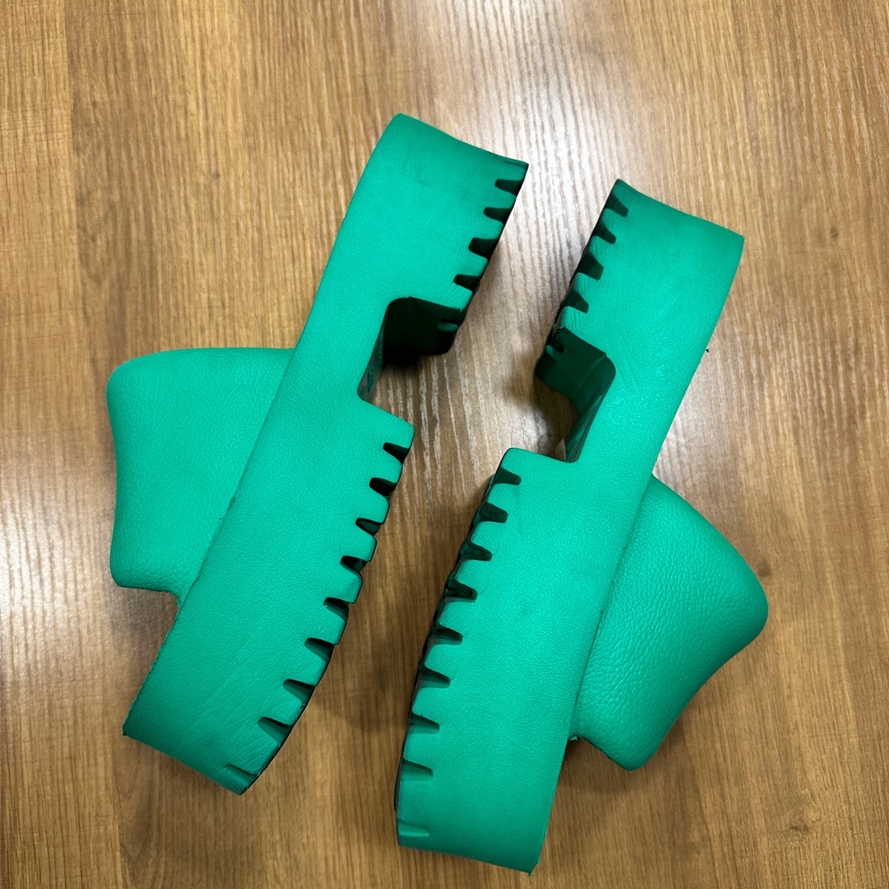 Jeffrey Campbell Green Summertime Platform Sandals size 7 - Picture 4 of 8